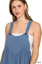 Load image into Gallery viewer, 5364-Woven Rayon Crepe Overalls-DUSTY BLUE
