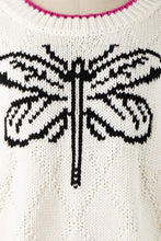 Load image into Gallery viewer, 5358-Dragonfly Sweater Top With Color Trim
