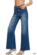 Load image into Gallery viewer, 6382- ZENANA Dark Wash Wide Leg Denim Pants

