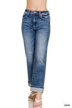 Load image into Gallery viewer, 5924- ZENANA Cuffed Straight Denim
