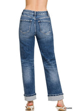 Load image into Gallery viewer, 5924- ZENANA Cuffed Straight Denim

