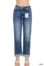Load image into Gallery viewer, 5924- ZENANA Cuffed Straight Denim
