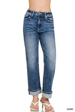 Load image into Gallery viewer, 5924- ZENANA Cuffed Straight Denim
