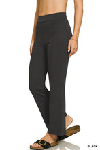 Load image into Gallery viewer, 5564-Ponte Elastic Waistband Pintuck Pants-BLACK
