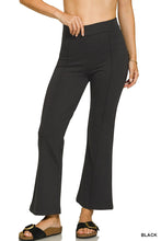 Load image into Gallery viewer, 5564-Ponte Elastic Waistband Pintuck Pants-BLACK
