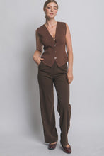 Load image into Gallery viewer, 5618-Button-front Knit Vest-MOCHA
