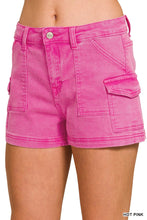 Load image into Gallery viewer, 6095-Utility Pocket Shorts-HOT PINK
