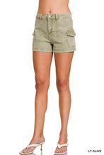 Load image into Gallery viewer, 5921-Utility Pocket Shorts-LT. OLIVE
