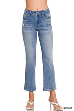 Load image into Gallery viewer, 6099- ZENANA- Medium Washed Cropped Straight Leg Denim
