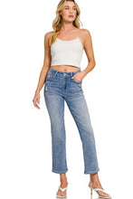 Load image into Gallery viewer, 6099- ZENANA- Medium Washed Cropped Straight Leg Denim
