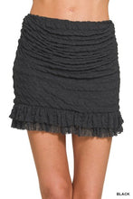 Load image into Gallery viewer, 6242- Lace Mini Skirt With Built In Shorts-BLACK
