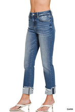 Load image into Gallery viewer, 6098- ZENANA Cuffed Skinny Denim Pants
