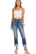 Load image into Gallery viewer, 6098- ZENANA Cuffed Skinny Denim Pants

