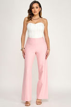 Load image into Gallery viewer, 6333- Mid Rise Wide Leg Ponte Pants-PINK
