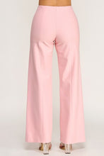 Load image into Gallery viewer, 6333- Mid Rise Wide Leg Ponte Pants-PINK
