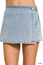 Load image into Gallery viewer, 6294- Wrap Front Skort Denim

