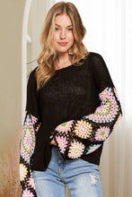 Load image into Gallery viewer, 5410-Multi Color Lightweight Loose Top-BLACK

