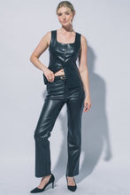 Load image into Gallery viewer, 6644- Straight Leg Leather Bottoms-BLACK
