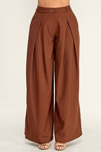 Load image into Gallery viewer, 6558- Belt Detail Pants-BROWN
