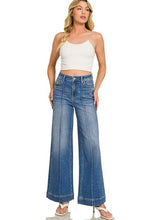 Load image into Gallery viewer, 6384- ZENANA High Rise Wide Leg Pintuck Denim
