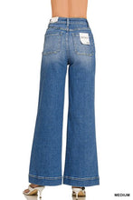 Load image into Gallery viewer, 6384- ZENANA High Rise Wide Leg Pintuck Denim
