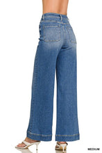 Load image into Gallery viewer, 6384- ZENANA High Rise Wide Leg Pintuck Denim
