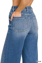 Load image into Gallery viewer, 6384- ZENANA High Rise Wide Leg Pintuck Denim
