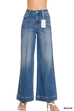 Load image into Gallery viewer, 6384- ZENANA High Rise Wide Leg Pintuck Denim
