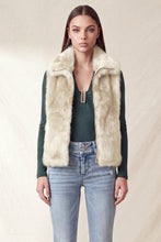 Load image into Gallery viewer, 6435- Funnel Neck Faux Fur Vest-CREAM
