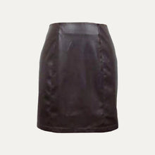 Load image into Gallery viewer, 5626- High-Waisted Vegan Leather Mini Skirt-BLACK
