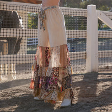 Load image into Gallery viewer, 5889-Boho Ruffled Tiered Wide Leg Knit &amp; Print Pants
