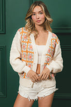 Load image into Gallery viewer, 4902-FRONT FLOWER GRANNY SQUARE V-NECK SWEATER CARDIGAN
