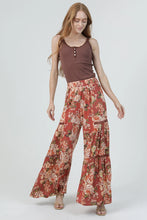 Load image into Gallery viewer, 6591- Wide Leg Pants with Lace Inserts-FLORAL
