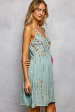 Load image into Gallery viewer, 5801- POL Boho Mirror Embroidery V-Neck Sleeveless Dress
