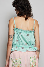 Load image into Gallery viewer, 5967- POL-Sleeveless Embroidered Trim Top- MINT
