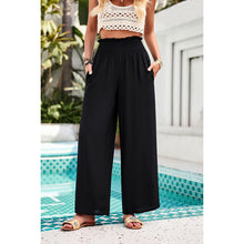 Load image into Gallery viewer, 4284-High Elastic Waist Wide Straight Leg Pockets Pants
