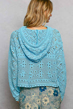 Load image into Gallery viewer, 5906-POL HOODIE CHENILLE TOP-ELECTRIC BLUE
