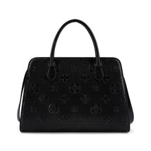 Load image into Gallery viewer, 6535- Alessia Embossed Women's Top Handle Crossbody-BLACK
