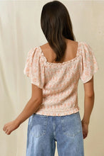 Load image into Gallery viewer, 5197-Smocked Top - -CORAL
