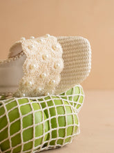 Load image into Gallery viewer, 6139- The Holland | Ivory Pearl Raffia Block Heel Mule
