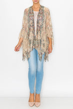 Load image into Gallery viewer, 5373-Classic All Lace Cardigan with Tiered Layers

