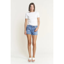 Load image into Gallery viewer, 5880- MICA-High Rise Wide Leg Shorts-CHAR BLU
