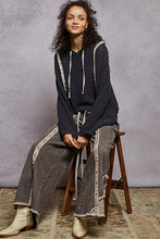 Load image into Gallery viewer, 5809- POLFull Sleeve Solid Thin Sweater Hoodie -BLACK
