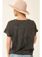 Load image into Gallery viewer, 4094-Be Kind Butterfly Mineral Washed Graphic Tee
