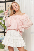 Load image into Gallery viewer, 5977-Lightweight Chiffon Off Shoulder -PINK
