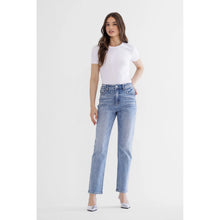 Load image into Gallery viewer, 5513- MICA.Super High Straight with Rhinestone JEANS
