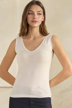 Load image into Gallery viewer, 6678- Airsoft Reversible Modal U-V Neck Tank-WHITE
