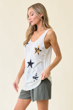 Load image into Gallery viewer, 5199-Star Sweater Tank-IVORY
