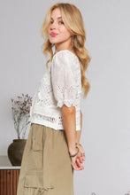 Load image into Gallery viewer, 5956-Eyelet Sleeve Blouse-WHITE

