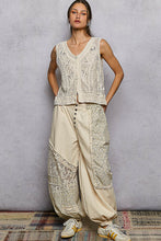 Load image into Gallery viewer, 5898- POL V NECK BUTTON TANK-ONE SIZE-NATURAL
